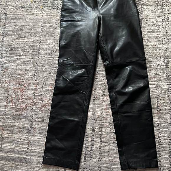 ANN TAYLOR 100% LEATHER PANTS - Picture 2 of 7